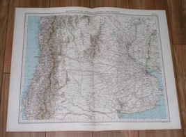 1927 Vintage Italian Map Of Argentina And Chile Buenos Aires / South America - £19.76 GBP