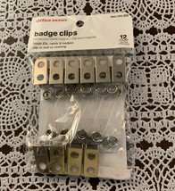 Office Depot Brand Badge Clips Open Pack of 10 Replacement Holders Brand New - $7.99