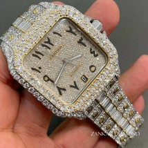 Cartier Santos Moissanite Studded Diamond Watch, Stainless Steel Watch - $3,465.00