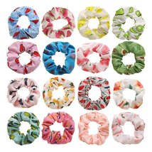 APXB Sweet Scrunchies for Women and Girls - Fruit Print Scrunchy Hair Ties with  - £1.99 GBP