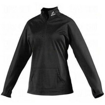 Womens Shirt Worth Quarter Zip Black Pullover Long Sleeve Athletic Top-size XS - £11.68 GBP