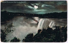 Postcard American Falls &amp; Bridge From Goat Island Niagara Falls - £3.15 GBP