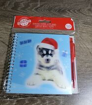 Christmas House 50 Sheets Holographic Dog Memo Book with Pen 4.75 in x 4... - $9.78