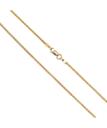 22ct Yellow Gold Solid Foxtail Chain Necklace 18&quot; inches 1.3mm Width - $13,110.59 MXN