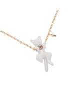 Lovely Hanging White and Black Cat Necklace for Cat - £34.22 GBP