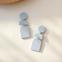 Pottery Clay Lacquer Texture Retro Girl Niche Travel Holiday Earrings - £15.89 GBP