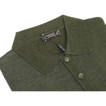 Mens PRINCELY Soft Merinos Wool Sweater Knits Lightweight Polo 1011-40 Green image 3