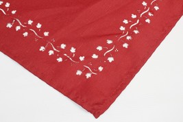 Harvest Tablecloth Red with Cut Out Edge Detail 58 X 98 Oblong Easy Care... - £16.54 GBP