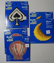 LOT Vintage 1982 Bucilla Great Shapes Pre-Cut Plastic Canvas w/ Charts – 6 - $13.62 CAD