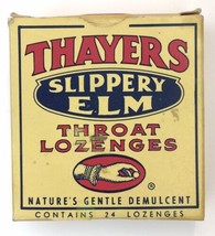 Vintage EMPTY Thayers Slippery Elm Lozenges Box Prop / Collectible Use - £7.86 GBP