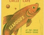 Steve&#39;s Circle Cafe Menu 1940&#39;s Highway 81 at The Circle in Waco Texas S... - $77.22