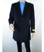 Men 100% Soft Wool 3/4 Length Winter Top Coat Cashmere Feel  #Til-71 Nav... - £138.02 GBP