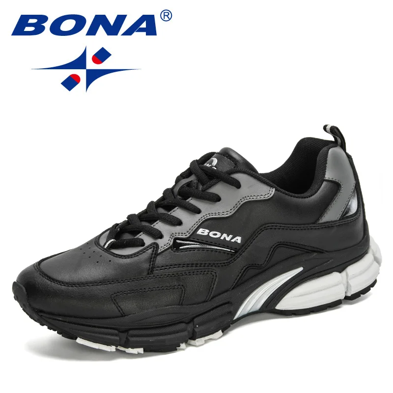 Best Sneakers BONA 2024 New Designers Action Leather Running Shoes Men  -Up Jogg - £65.08 GBP