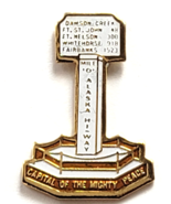 Alaska Highway Mile 0 Souvenir Pin Dawson Creek BC Capital of the Mighty... - €8,57 EUR