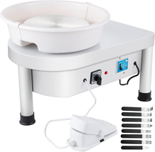  350W Electric Wheel for Pottery with Foot Pedal and Detachable Basin Easy Clean - £229.81 GBP