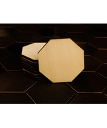 3 pcs | Wooden Octagon 5&quot; / 12.5cm | Laser cut octagons for DIY, wood craft - £4.43 GBP