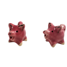 Vintage Pottery Pig Pitcher Miniature Figurine Set Tiny Pink Little Farm Animal - £27.92 GBP