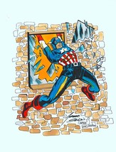 Joe Simon Grandson Jesse Signed Original Marvel Comic Art Sketch Captain America - £79.12 GBP