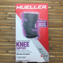 MUELLER Hybrid Wraparound Knee Support Adjustable One Size 64017 *IMPERF... - $13.85