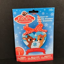 Rudolph and Clarice reindeer ornament kit, kid friendly foam Christmas craft - £7.61 GBP