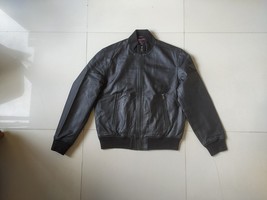 D.A.R.K Men&#39;s Leather Bomber Jacket $199 WORLDWIDE SHIPPING FAT 0223 - $118.80
