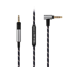 Nylon Audio Cable with Mic For Ultrasone Signature DJ &amp; Performance Master - £12.54 GBP