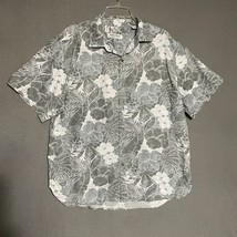 Tommy Bahama Shirt Mens XL The Coconut Point Button Up Floral Gray Short... - £18.35 GBP