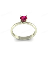 Natural Ruby Gemstone Handmade Trendy Women Ring, 925 Sterling Silver Jewelry - $72.67 CAD