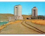 Fort Peck Dam and Powerhouses Montana MT UNP Chrome Postcard R8 - $3.51