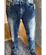 CJ Black NWT Premium Jeans Mens 34x30 Slim Straight Flex Zippers Blue Ac... - €17,07 EUR