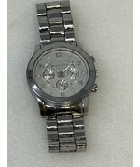 Michael Kors Silver Stainless Steel Oversized Watch - Needs Battery Chro... - $39.55