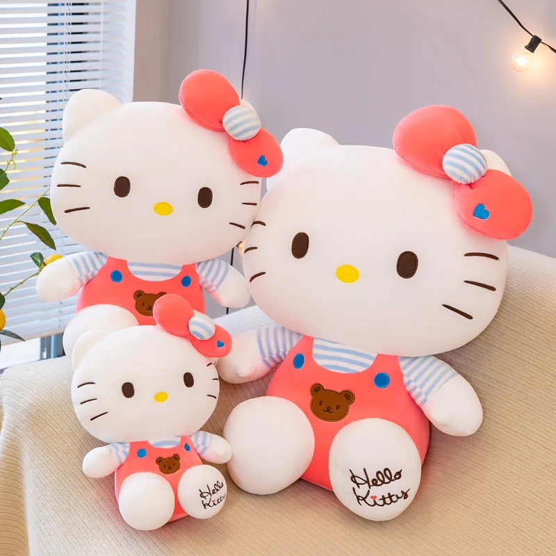 Play Kawaii Hello Kitty Plush Doll 30cm Anime Stuffed Animal Kt Cat Soft Stuffed - £41.69 GBP