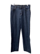 Jones New York Signature Womens Size 8 Hemmed Jeans Dark Wash Mid Rise S... - $12.18