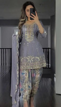 PAKISTANI DRESS BOLLYWOOD SUIT INDIAN WEDDING DHOTI TOP PARTYWEAR SALWAR... - $44.00