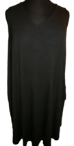 Maurices Women&#39;s Plus 4X Black Sleeveless V Neck Dress, Pockets - £17.29 GBP