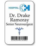 Dr DRAKE RAMORAY from FRIENDS tv series magnet Fastener Name Badges Hall... - £13.36 GBP