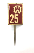 Vintage Enamel Stick Pin US 25 Red &amp; Gold Tone Possibly Czech or Prague Origin - £7.99 GBP