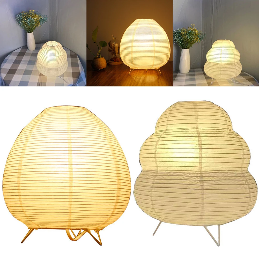Lantern LED Table Lamp Rice Paper Creative Tripod Floor Lamp Handmade De... - $13.96+