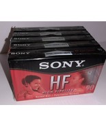 Vintage Sony HF 90 Blank Cassette Tapes x5 High Fidelity Normal Bias NEW... - £7.91 GBP