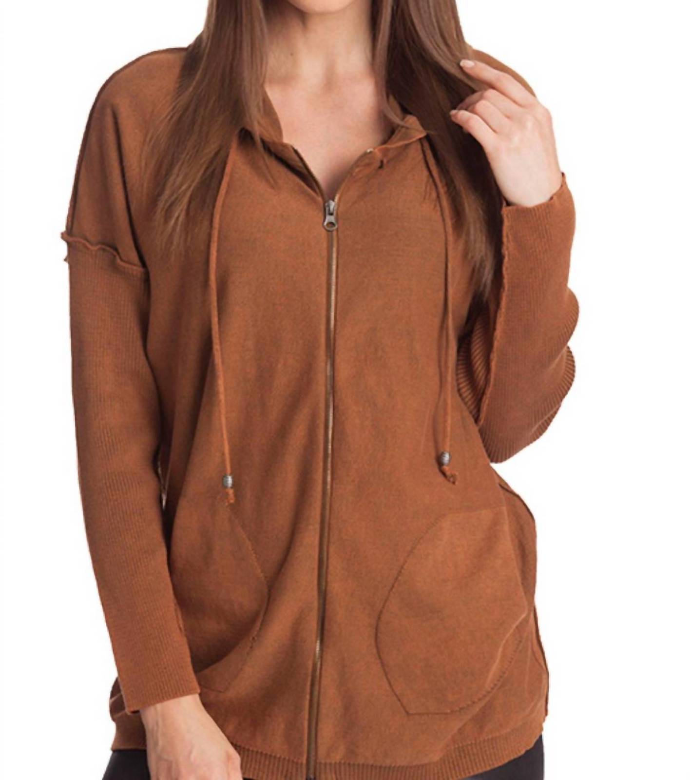Angel stonewash hoodie in Mocha - size M