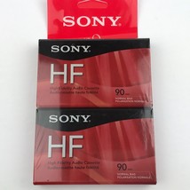 SONY HF High Fidelity Normal Bias Blank Audio Cassette Tapes 90 Minute - 2 pack. - £3.09 GBP