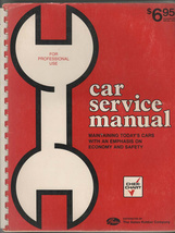 Car Service Manual for Professional Used 1974 Used Paperback (File AA) - $12.99