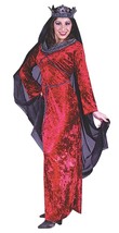 New Adult Women Halloween Costume, Medieval Queen With A CROWN,sz.8-14,FW - £20.69 GBP