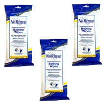 Special Pack Of 3-No Rinse Bathing Wipes Retail Package - £23.04 GBP