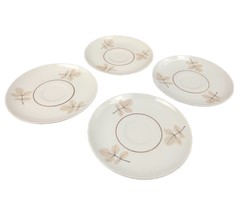 Set 4 Vintage Mid-Century Continental SHADOW ROSE Saucers Raymond Loewy ... - £15.12 GBP