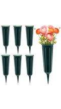 6 Pack Cemetery Vases with Foam Inserts, Memorial Floral Vases with Spik... - $281.47 MXN