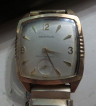 Vintage Benrus 20 Microns Gold Filled Watch Model DN2A 17 Jewels Vintage Deco - $46.60