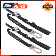 Motorcycle Tie Down Straps 1.1 X 7 (with Swivel Carabiner Hooks) Cam Buckle Tie - £25.20 GBP
