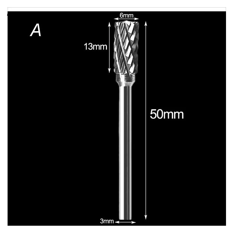 m Shank Drawing Tungsten Carbide Milling Cutter Rotary Tool Burr Double ... - £126.99 GBP