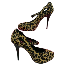 Vintage Betsey Johnson Shoes Womens Size 7 Leopard Hair Heels Stiletto Pumps - £40.59 GBP
